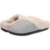 imageDearfoams Womens Dani Textured Knit Clog SlipperLight Heather Grey
