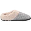 imageDearfoams Womens Dani Textured Knit Clog SlipperLight Heather Grey