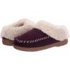 imageDearfoams Womens Elaine Blanket Plaid Moc Toe Clog SlipperAubergine