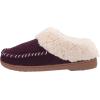 imageDearfoams Womens Elaine Blanket Plaid Moc Toe Clog SlipperAubergine