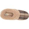 imageDearfoams Womens Elaine Blanket Plaid Moc Toe Clog SlipperLatte