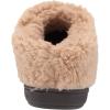 imageDearfoams Womens Elaine Blanket Plaid Moc Toe Clog SlipperLatte