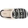imageDearfoams Womens Erin Fairisle Extended Tab Scuff SlipperBlack