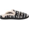 imageDearfoams Womens Erin Fairisle Extended Tab Scuff SlipperBlack
