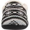 imageDearfoams Womens Erin Fairisle Extended Tab Scuff SlipperBlack