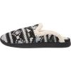 imageDearfoams Womens Erin Fairisle Extended Tab Scuff SlipperBlack
