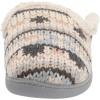 imageDearfoams Womens Erin Fairisle Extended Tab Scuff SlipperSleet