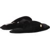 imageDearfoams Womens Jules Shiny Velour Twist Vamp Slide SlipperBlack