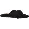 imageDearfoams Womens Jules Shiny Velour Twist Vamp Slide SlipperBlack