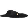 imageDearfoams Womens Jules Shiny Velour Twist Vamp Slide SlipperBlack