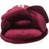 imageDearfoams Womens Jules Shiny Velour Twist Vamp Slide SlipperBurgundy