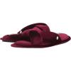 imageDearfoams Womens Jules Shiny Velour Twist Vamp Slide SlipperBurgundy