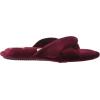 imageDearfoams Womens Jules Shiny Velour Twist Vamp Slide SlipperBurgundy