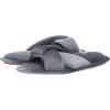 imageDearfoams Womens Jules Shiny Velour Twist Vamp Slide SlipperFlintstone