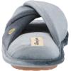 imageDearfoams Womens Jules Shiny Velour Twist Vamp Slide SlipperFlintstone