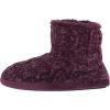 imageDearfoams Womens Leah Marled Chenille Knit Bootie SlipperAubergine