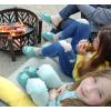 imageDearfoams Womens Lennox IndoorOutdoor Camping Summer Slide SlipperGreen