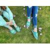 imageDearfoams Womens Lennox IndoorOutdoor Camping Summer Slide SlipperGreen