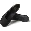 imageDearfoams Womens Lightweight Washable Comfort Misty Ballet FlatsBlack Knit
