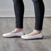 imageDearfoams Womens Lightweight Washable Comfort Misty Ballet FlatsWhite