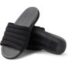 imageDearfoams Womens Original Comfort Emma Slip on Slide Sandal with Arch SupportBlack