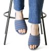 imageDearfoams Womens Original Comfort Emma Slip on Slide Sandal with Arch SupportFlint Stone