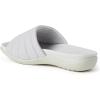 imageDearfoams Womens Original Comfort Emma Slip on Slide Sandal with Arch SupportSilver