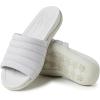 imageDearfoams Womens Original Comfort Emma Slip on Slide Sandal with Arch SupportSilver