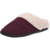 imageDearfoams Womens Dani Textured Knit Clog SlipperAubergine