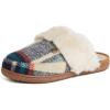 imageDearfoams Womens Geneva Closed Toe Scuff SlipperNavy Plaid