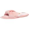 imageDearfoams Womens Jules Shiny Velour Twist Vamp Slide SlipperPale Mauve