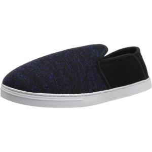 imageDearfoams Mens Knit Fold Down Closed Back SlipperNavy Blazer