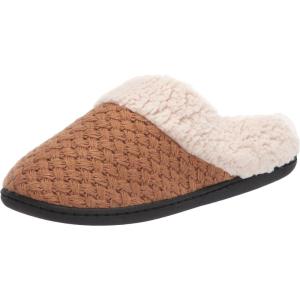 imageDearfoams Womens Dani Textured Knit Clog SlipperWhiskey
