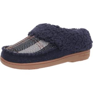 imageDearfoams Womens Elaine Blanket Plaid Moc Toe Clog SlipperPeacoat