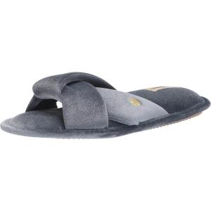 imageDearfoams Womens Jules Shiny Velour Twist Vamp Slide SlipperFlintstone