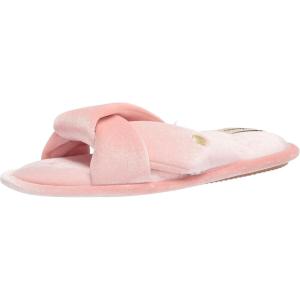 imageDearfoams Womens Jules Shiny Velour Twist Vamp Slide SlipperPale Mauve