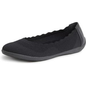 imageDearfoams Womens Lightweight Washable Comfort Misty Ballet FlatsBlack