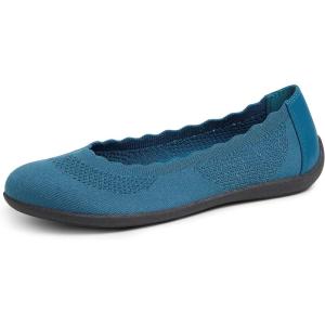 imageDearfoams Womens Lightweight Washable Comfort Misty Ballet FlatsBlue Coral