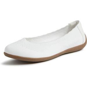 imageDearfoams Womens Lightweight Washable Comfort Misty Ballet FlatsWhite