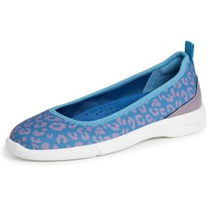 imageDearfoams Womens Original Comfort Lightweight Slipon Mia Ballet FlatBlue Leopard