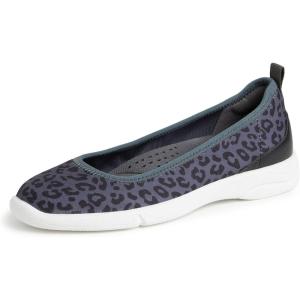 imageDearfoams Womens Original Comfort Lightweight Slipon Mia Ballet FlatGrey Leopard