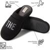 imageDearfoams Mens Groom ampamp Groomsmen Giftable Wedding Day Scuff SlipperGroom Black