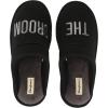 imageDearfoams Mens Groom ampamp Groomsmen Giftable Wedding Day Scuff SlipperGroom Black