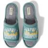 imageDearfoams mens Matching Family IndoorOutdoor Summer Camping Slide SlipperGreen