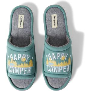 imageDearfoams mens Matching Family IndoorOutdoor Summer Camping Slide SlipperGreen