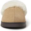 imageDearfoams Mens Suede Closed Toe Scuff SlipperDesert
