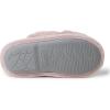 imageDearfoams UnisexChild Ava Kids Printed Detail faux faux fur Cross Band Slide SlipperPale Mauve