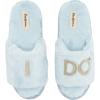 imageDearfoams Womens Bride and Bridesmaid Gifts I Do Crew Matching Bridal Slippers for Wedding and Bachelorette PartyI Do Blue