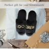 imageDearfoams Womens Bride and Bridesmaid Gifts I Do Crew Matching Bridal Slippers for Wedding and Bachelorette PartyI Do Crew