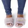 imageDearfoams Womens Bride and Bridesmaid Gifts I Do Crew Matching Bridal Slippers for Wedding and Bachelorette PartyI Do Crew Lavender